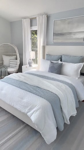 Holly Ortiz on Instagram: "What do you think of this before and after? Absolutely loved doing this #coastalchic lake house on beautiful #lakeorion💙 All items linked in bio under “Shop my LTK.” PS - Excuse the red circle in the “before.” Couldn’t find the one without our mark-ups. 🤪 @wayfairprofessional @target @amazonhome @homegoods #interiorinspo #interiordecorating #designinspo #coastalliving #beachhouse #lakehouse #lakehousedecor #lakehousedecorating #coastal #blueandwhite #coastalchic #neu