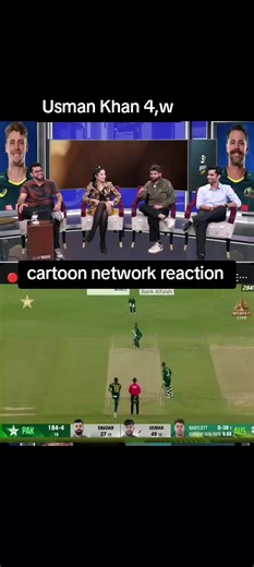Usman Khan 50 cartoon network reaction #reaction #cartoonnetwork #cartoonnetwork #ausvspakseries #usmankhanbatting