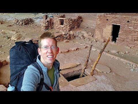 I Found an Abandoned Native American City - Hiking & Camping in Snow Storm