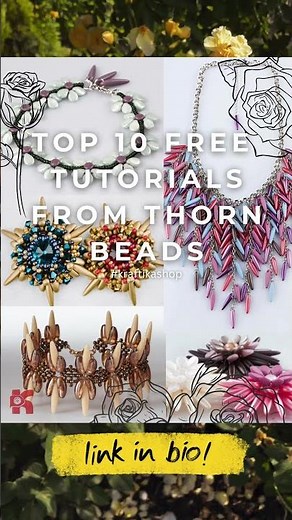 🎉 Discover 10 FREE beading tutorials with Czech Thorn Beads and create stunning jewelry today! ➡️ w