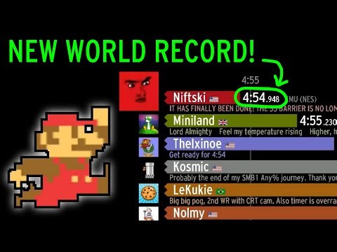 Super Mario Bros speedrun history [Animated Bar Graph] [REUPLOAD]