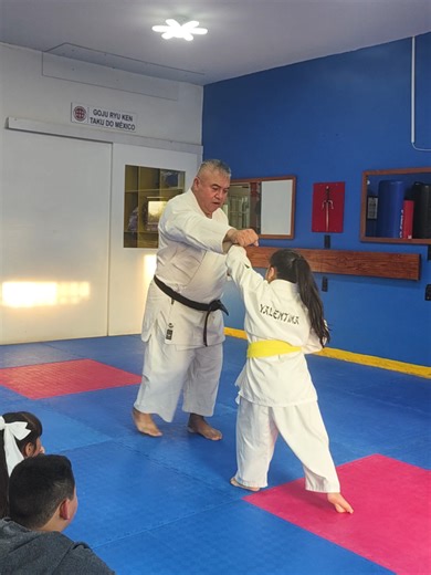 Practicando con mi sensei 😌 #karate #kumite #katakata #practica #sensei