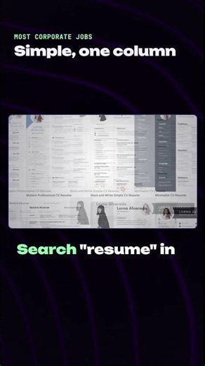 Canva resume: skip the sidebar templates for corporate jobs