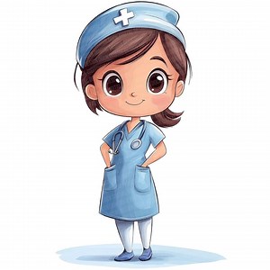 12x Cute Nurse PNG Clipart, Cartoon Medical Character Clip Art Set, Printable Watercolor PNG, Digital Download, Scrapbooking, Junk Journal - Etsy UK