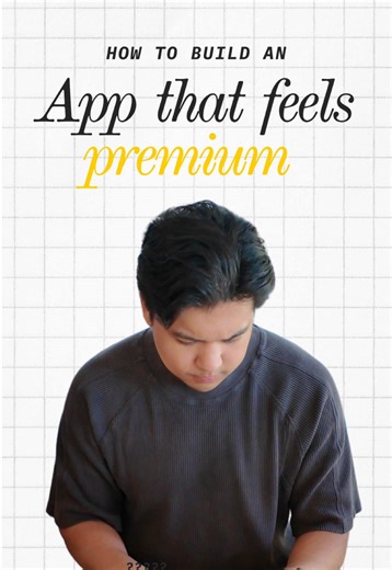 Hot take: I don’t think a single feature can make an app feel premium No amount of fancy animations or good UI I think it's the combination of 1000 little details that all add up to a really good experience A lot of apps look good on the surface, but then when you use them for a few days, something just feels