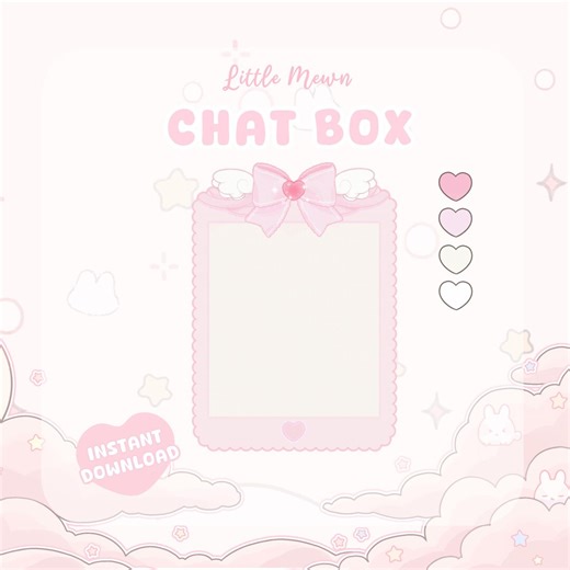 Animated Pink Angel Chat Box | Twitch Overlay (digital Download) - Etsy