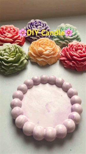 DIY Making a Beautiful Flower Candle🌸 #FlowerCandle #CandleMaking #handmadecandle #DIY #viralcandle