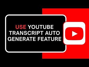 How to Use YouTube Transcript Auto Generate Feature !