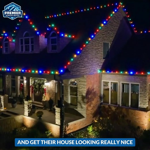Tired of a dark house while your neighbors shine bright?  Get ready to dazzle the block with custom light installations from Premier House Wash!  • Safe and low-maintenance design • Stunning displays that wow the neighborhood Imagine relaxing at home, surrounded by holiday magic ✨. Book now and make it happen! ⏰ | Premier House Wash | Facebook