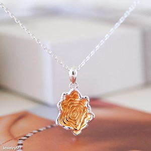 Mixed Metal Pendant Necklace, Natural Inspired Necklace, Two Toned Necklace, Gifts for Her - Etsy