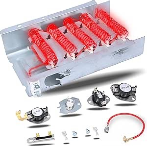 279838 Dryer Heating Element Replace 14210029 4531017 4617547 279837 With 3392519 Thermal Fuse 279816 Thermal Cut-Off Kit 3977767 3387134 Thermostat For Whirlpool, Kenmore, Roper, Amana, Kenmore