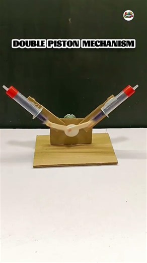 Diy Double Piston Engine mechanism ⚡🔌 #ideas #simple #new #amazing #schoolproject #experiment