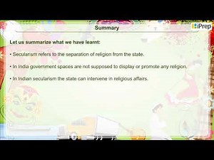 Summary - Understanding Secularism | Understanding Secularism | Political Science | Class 8 | iprep