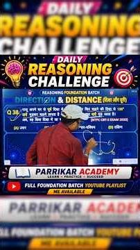 Reasoning Quiz #112 | Reasoning Direction & Distance| Reasoning Direction Tricks | Parrikar Sir
