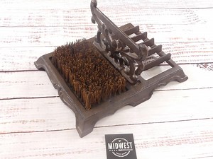 CAST IRON Boot Scraper and Brush, Heavy Duty, Shoe, Cleaner, Scrape, Floor, Mud Room - by Midwest Craft House - Etsy