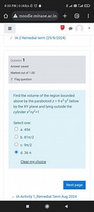 8:32 PM ∣0.1 KB/s_\% alll 贸14moodle.mitaoe.ac.in/ IA 2 Rem... | Filo