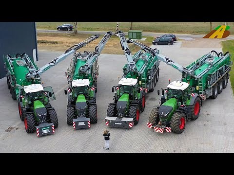 Großeinsatz Gülle fahren - NEW Fendt 942 & 1050 Vario Traktoren Samson Güllewagen driving slurry
