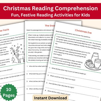 Christmas Reading Comprehension Pack | Festive Stories