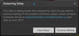 Cette vidéo prend plus de temps que prévu à se charger, erreur Prime Video 7017
