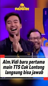 The late Vidi plays Cak Lontong's word puzzle for the first time and answers correctly right away...