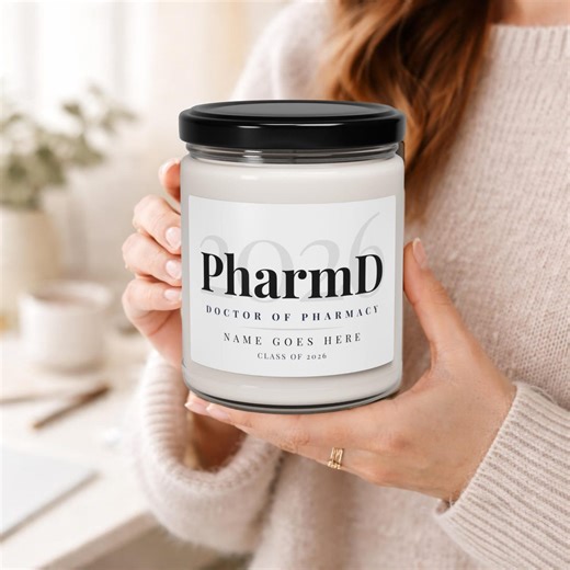 Pharmacy Graduation Candle Gift Personalized Pharmacist Doctor Student Present Custom Celebration Degree Keepsake Memento School Achievement - Etsy
