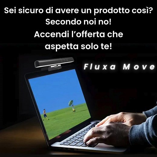 ✨ Lavora, studia o crea ovunque tu sia! Fluxa Move è la luce portatile che ti segue ovunque, perché la produttività non ha orari… né limiti. ✅ Si aggancia facilmente al laptop o a qualsiasi superficie ✅ Regola intensità e temperatura con un solo tocco ✅ Design compatto, leggero e ricaricabile via USB Illumina la tua giornata, ovunque la vita ti porti. Acquistala ora! https://passioneluce.com/products/fluxa-move | PassioneLuce | Facebook