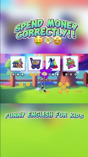 Spend Money Correctly!! 🤑💵🤩 Funny English for Kids! #animation #cartoon