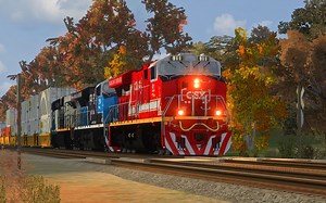 模拟火车2022 追逐CSX 911号特殊涂装机车 与他的两位好兄弟一起拉货