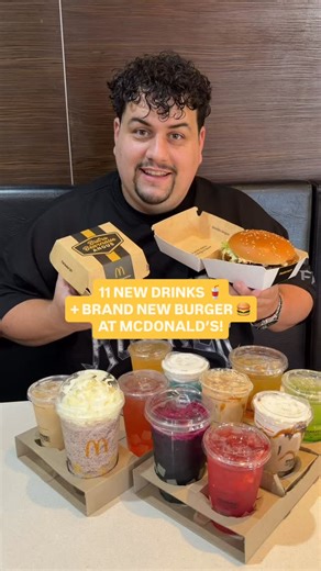 11 New Drinks 🥤 and New Bistro Angus Burgers 🍔 @mcdonaldsau - HUGE NEWS here is Lemon Lime Bitters at Maccas is crazy! We’ve got a bunch of drinks from refreshers, Sprite based and Energised with Red Bull! A whole range of coffee drink including a Choc Coconut Frappe! 🔥 🥥 - The new burger range is the Bistro Bearnaise Angus Burger 🍔 comes with a new sauce! - #mcdonalds #maccas #foodreview #bearnaise #frappe | Dub Eats Everything