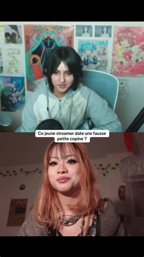 Un jeune streamer et sa fausse petite copine