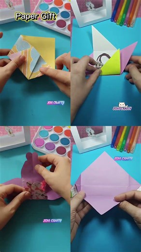 Paper Gift Wrap Idea ~ Diy Paper Box #artandcraft #papercraft #handmade