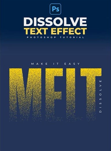 Adobe Photoshop Tips to Create a Dissolve Text Effect! #bigsmileediting