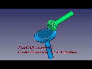 FreeCAD Assemly4 tutorial for beginners - how to mesh bevel gears.