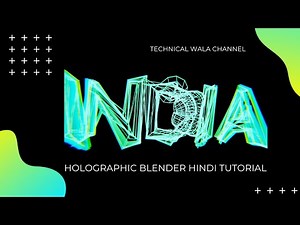 Designing Holographic Text In Blender | Blender Tutorial Channel | Ep. 01
