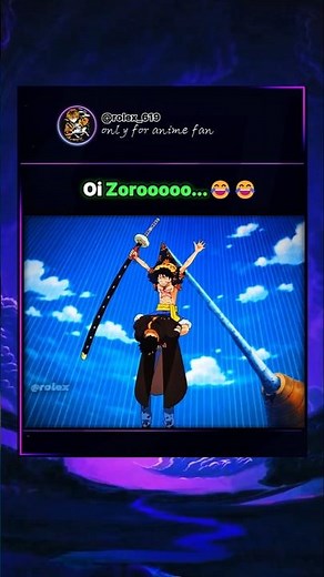 The way Luffy Calling ZORO😂💖 [ one piece ]