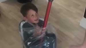 The bin bag vacuum challenge might be the weirdest challenge yet