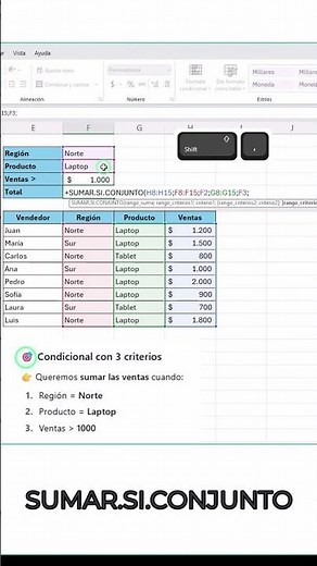 👉 Cómo sumar con 3 condiciones en Excel 😱🔥 | TRUCO RÁPIDO
