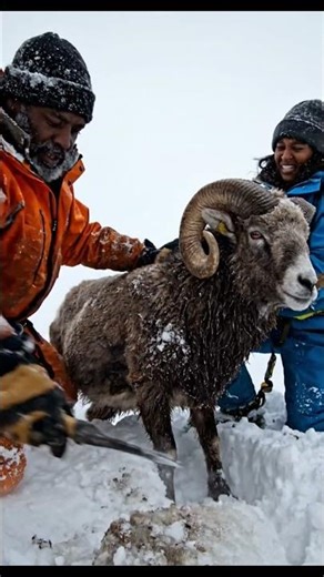 Ram Rescued from Snowbank My 30 Day Experiment with Animal Rescue