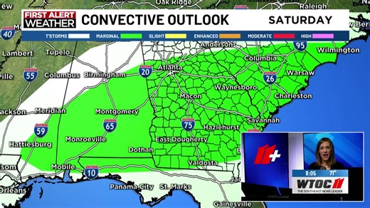 Saturday is a First Alert Weather day. Check in right now for all you need to know to stay ahead. | WTOC-TV