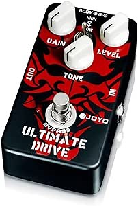 JOYO Overdrive Distortion Pedal Rich Bordering-on-Distortion Overdrive for Electric Guitar Effect - Bypass (Ultimate Drive JF-02)