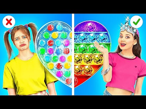 RICH VS POOR GIRLS TESTING TOYS | How to Make DIY Squishy and Fidgets For Free By TeenVee