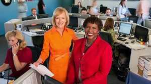 The PBS NewsHour's Judy Woodruff and Gwen Ifill received the 2017 Walter Cronkite Award yesterday in Phoenix. This was Arizona State University Walter Cronkite School of Journalism and Mass Communication's heartfelt tribute to the two journalism legends 💗👏 🙌 | PBS NewsHour