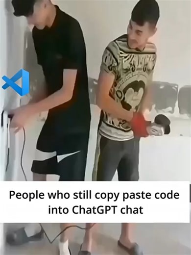 people who still copy past code into chatGPT chat#trending #computer #viralvideo #AI #web #App #developer #programming #coding #viral #IT