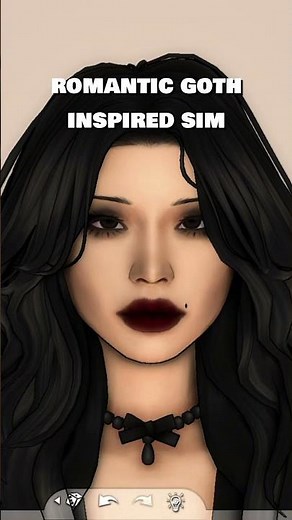 romantic goth inspired sim 🖤 #sims4 #sims4cc #shorts