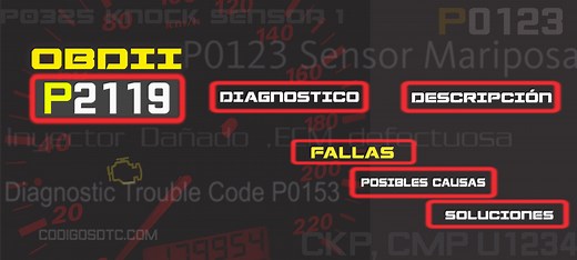 CÓDIGO P2119 (todas las marcas) | Síntomas y Soluciones