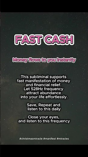 FAST CASH 💰 Subliminal | 528Hz Money Frequency