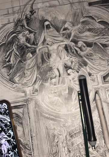 Realistic Drawing of Milan Cathedral: A Peaceful Journey