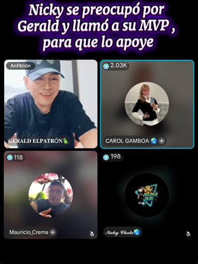 Nicky Llama a Carol Gamboa para Apoyar a Gerald
