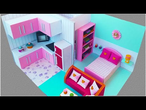 barbie house making|How to make barbie house Easy|Cardboard house #18