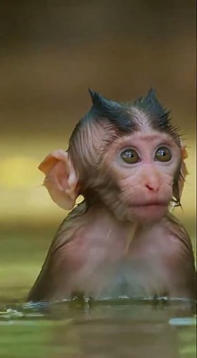 Real Wildlife Footage: Mother Monkey Drops Her Baby from High Tree #monkey